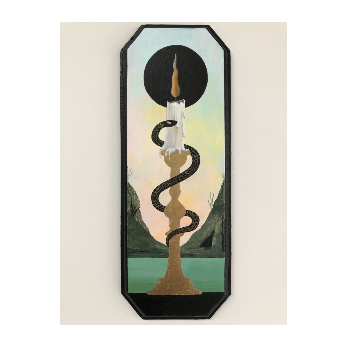 Perpetual Candle with Black Snake 