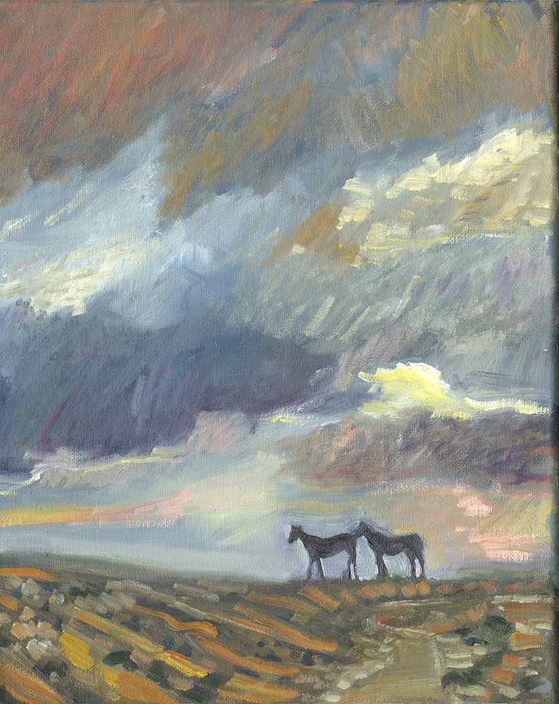 Wild Horses on the Bighorn by Faith Rumm 