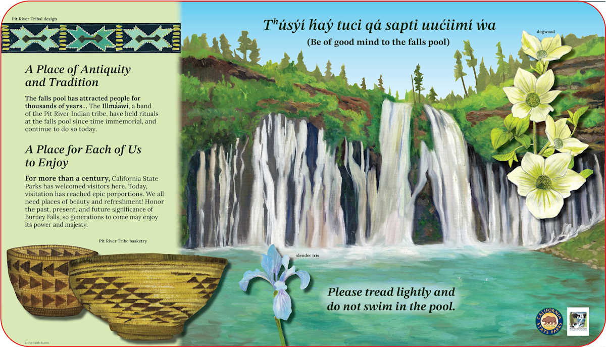 z  Burney Falls BE MINDFUL by Faith Rumm, Image 1.