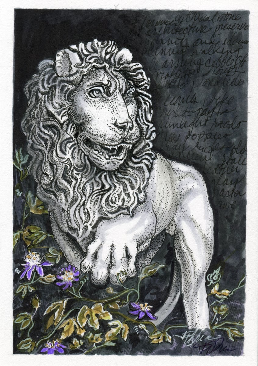 Florentine Lion by Julie Peterson Shea  Image: Inspired by a sculpture of the Florentine lion.