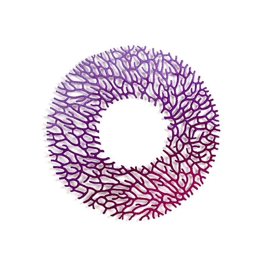 Purple Coral Fan Atoll by Meredith Woolnough 