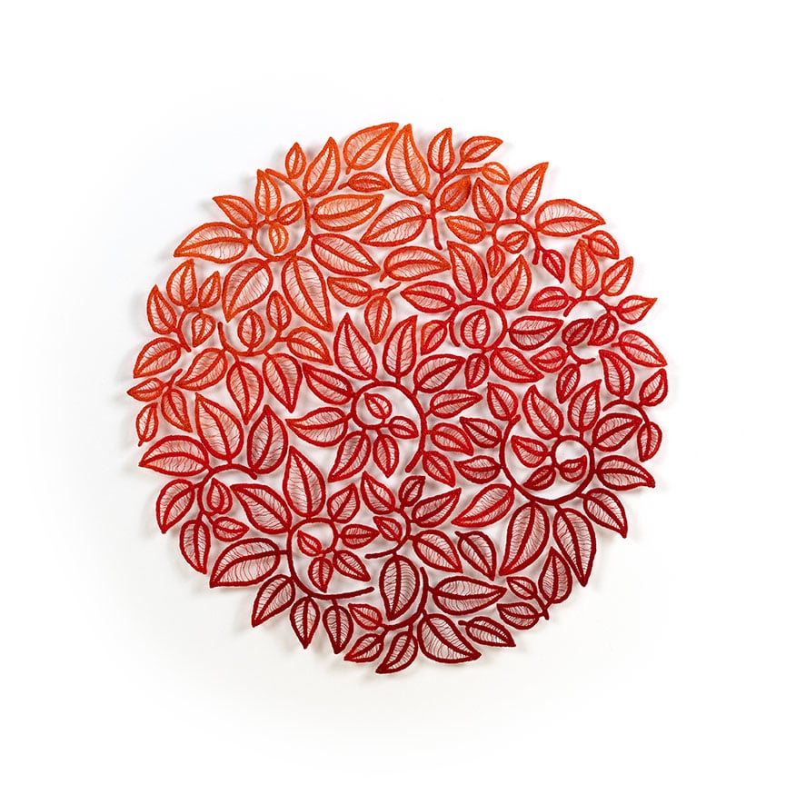 Leaf Spiral Circle by Meredith Woolnough 