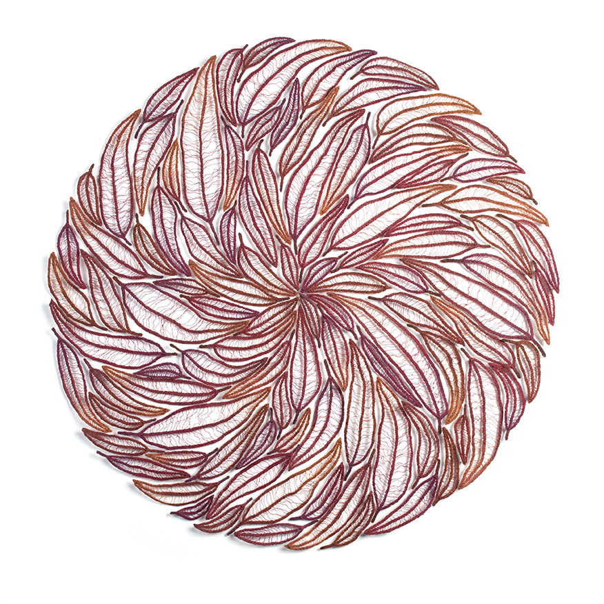 Pink Eucalyptus Leaf Mandala by Meredith Woolnough, Image 2.