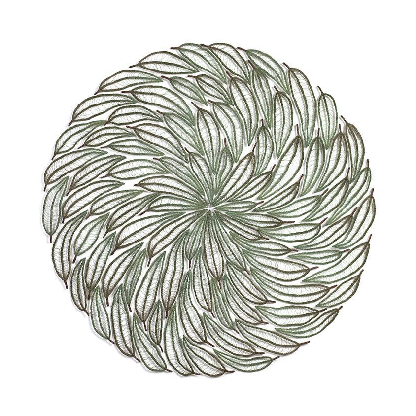 Green Eucalyptus Leaf Mandala by Meredith Woolnough 