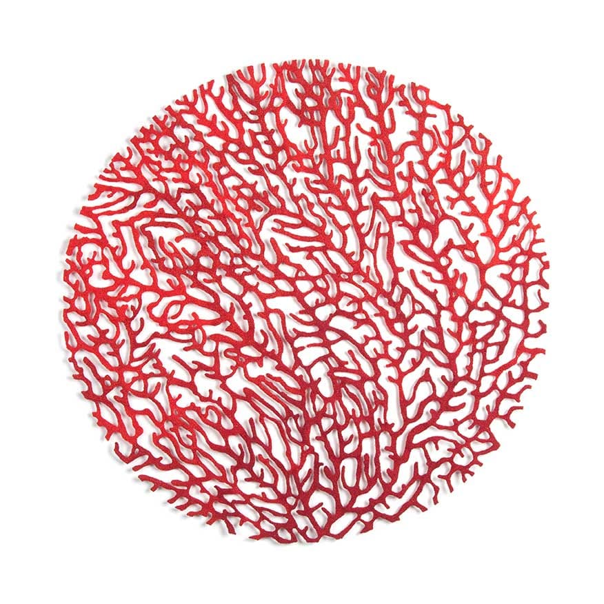 Red Coral Circle by Meredith Woolnough 