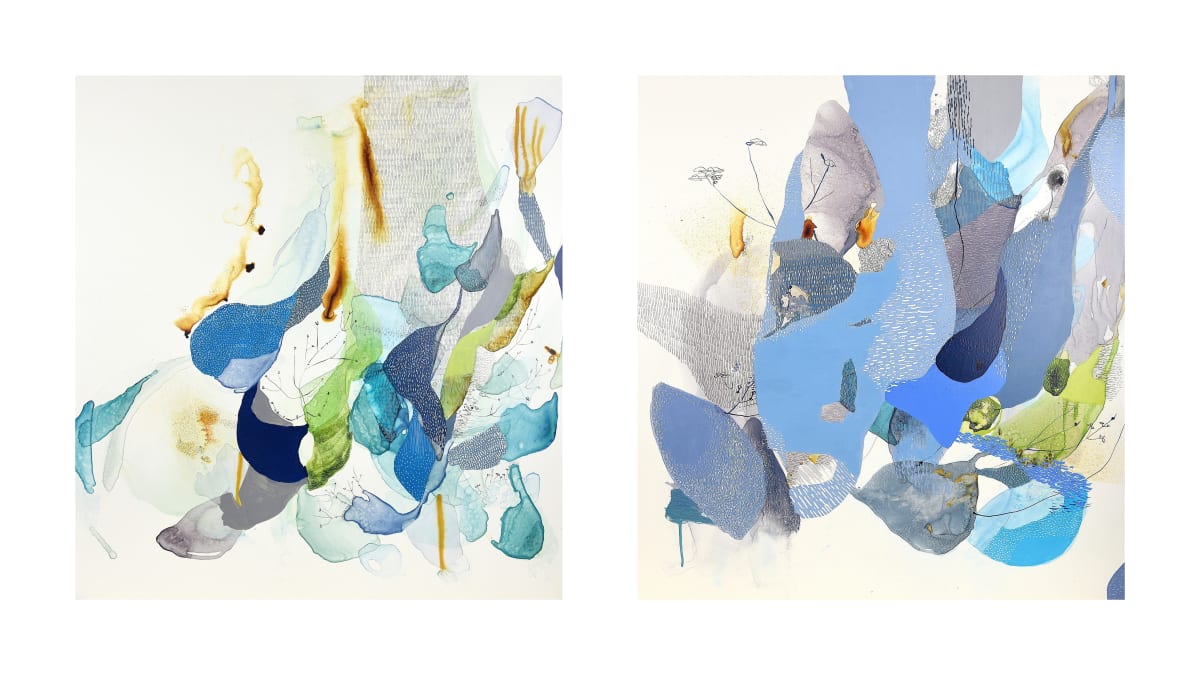 Wondrous Reef, diptych by Ana Žanić 