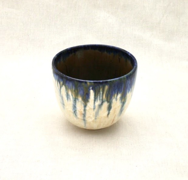 Cobalt Drip - 4 by Wilhelmina Ceramics 