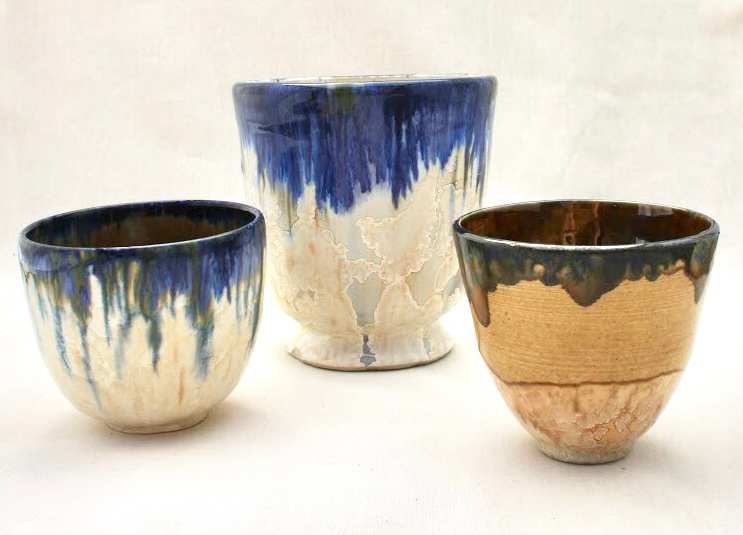 Multiple - Cobalt Drip - 2-5 by Wilhelmina Ceramics, Image 5.