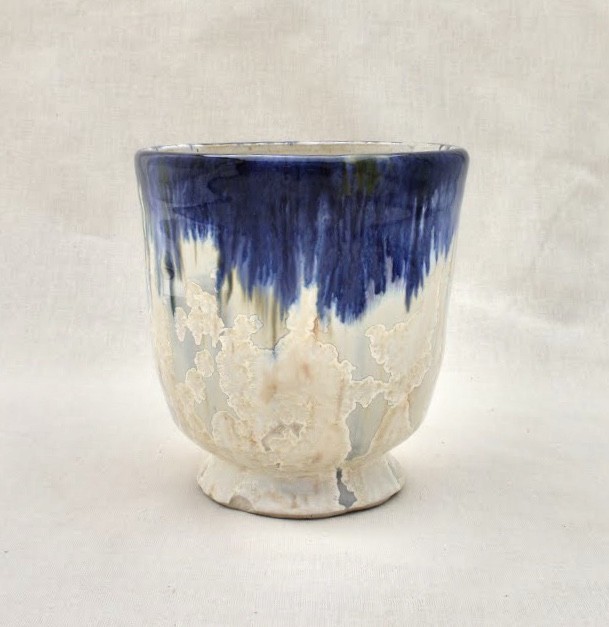 Cobalt Drip - 3 by Wilhelmina Ceramics 