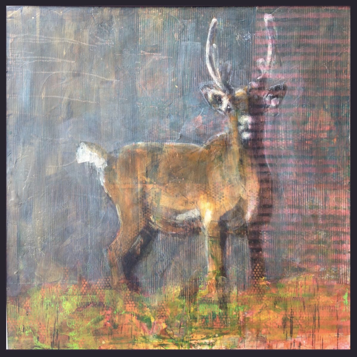 0980 - Animal Painting #124 (Caribou) by Les Thomas 