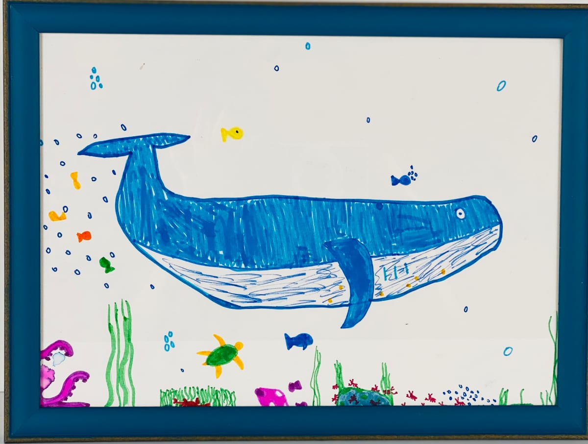 3509 Blue Whale & Fishy Friends by FamJam Studios 