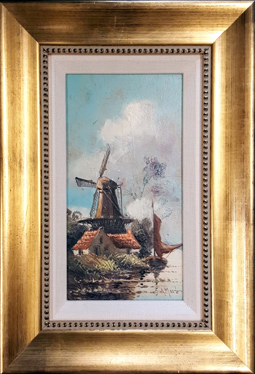 1004 - Coastal Windmill by Arthur Martens (1883 - 1966) 