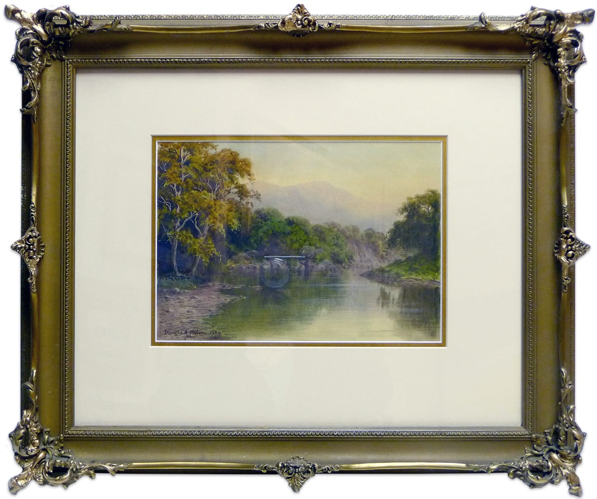 2054 - A backwater at the head of Bassonthwaite Lake by Donald A. Paton (1879-1949) 