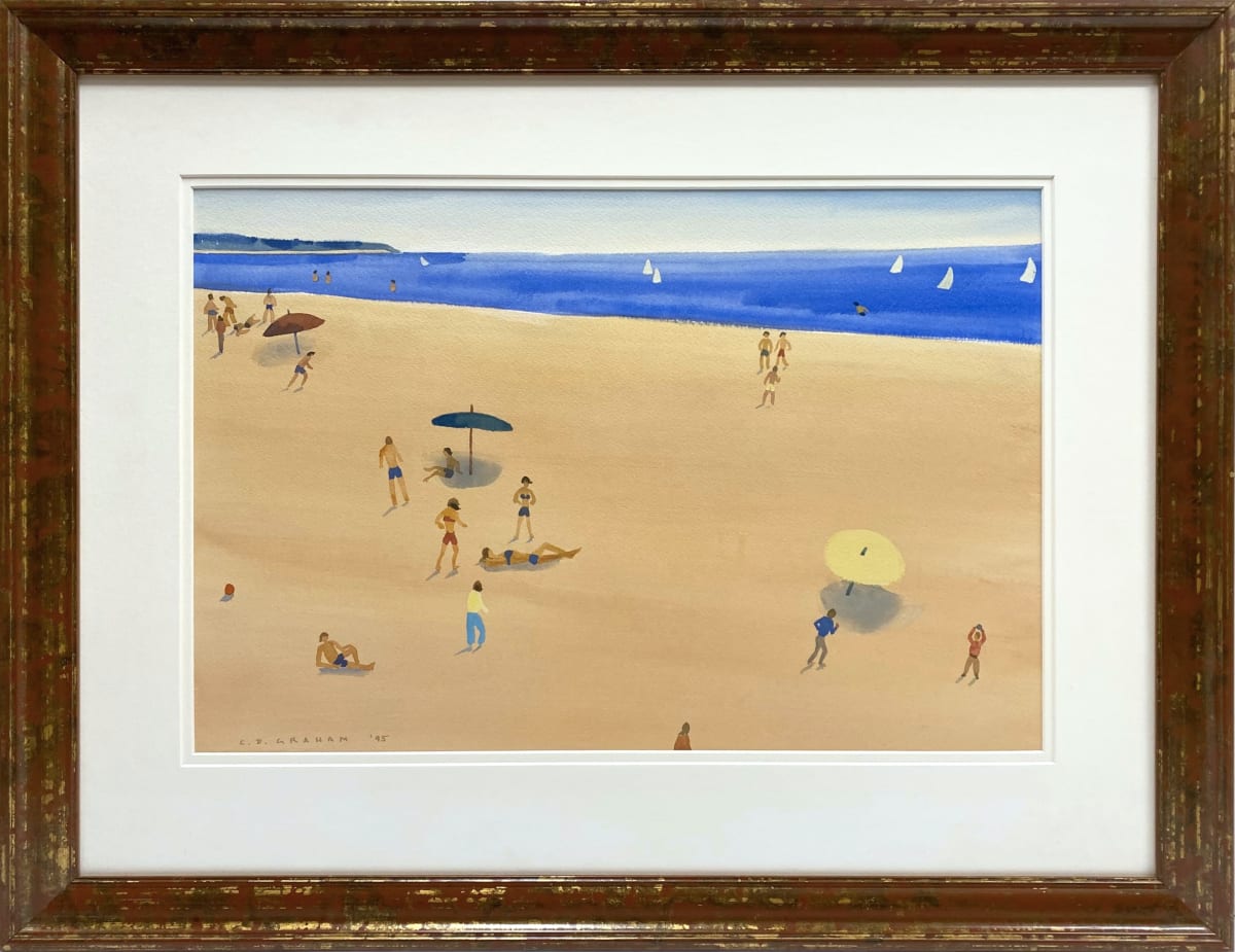 2651 - Untitled Beach Scene by Colin Graham ( 1915 - 2010) 