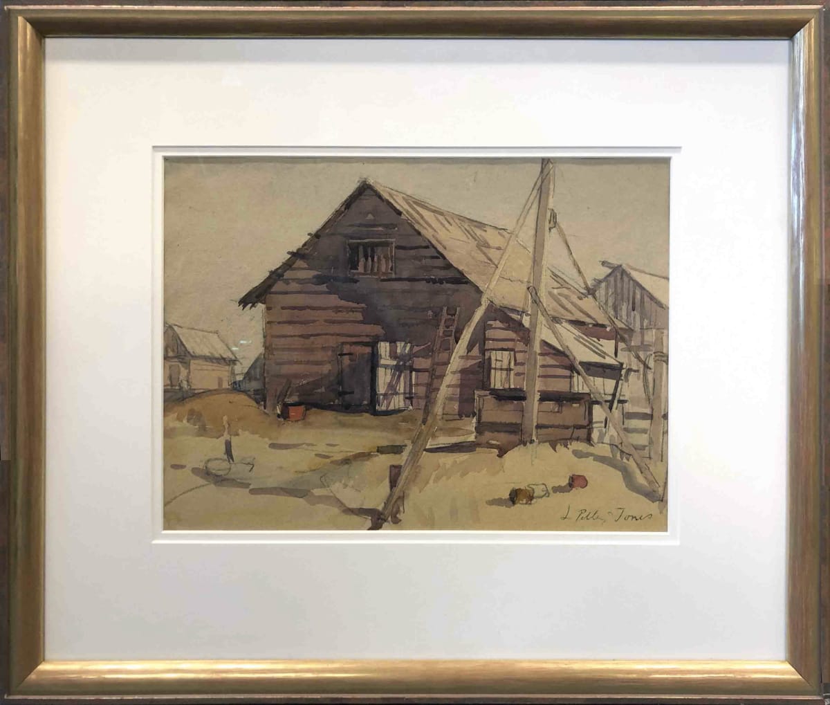 2911 -Old Barn by Llewellyn Petley-Jones (1908-1986) 