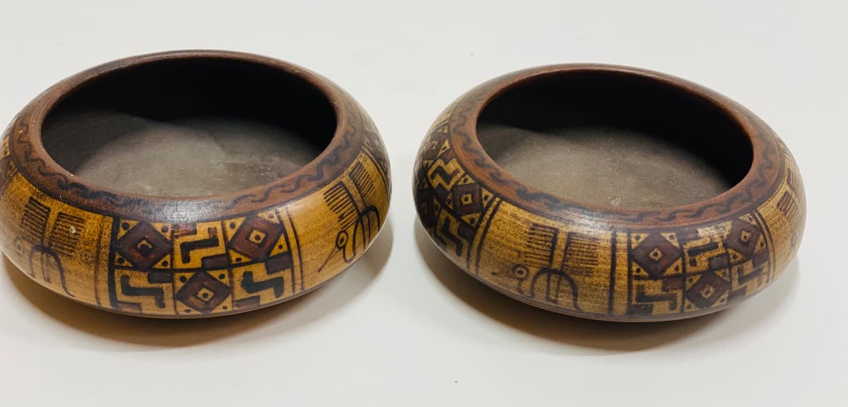 5035 - Peruvian Carved Wooden Bowl 