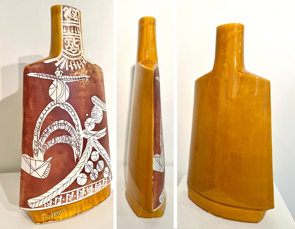 4070 - Vallauris Ceramic Vase by Gilbert Portanier ( 1926 - present) 