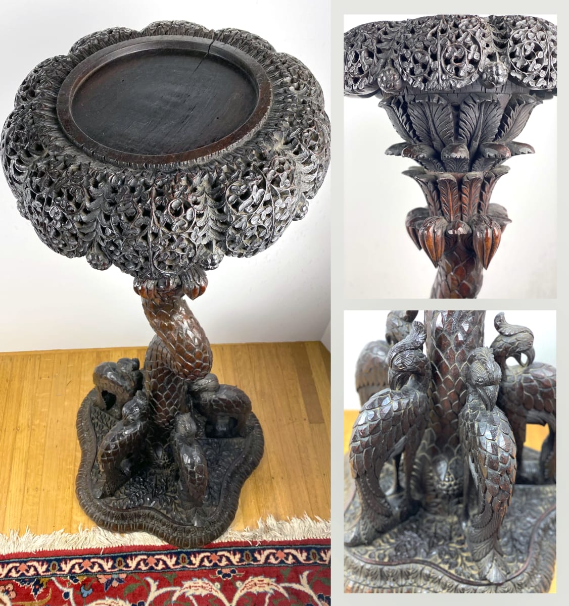 5101 - Carved Wood Pedestal 