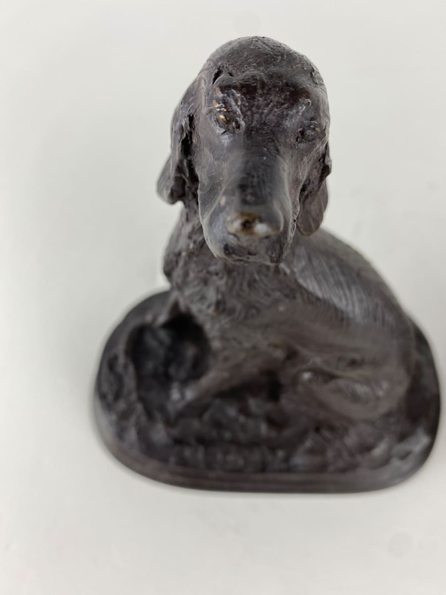 5107. - Bronze Dog Sculpture   (2 pieces) 