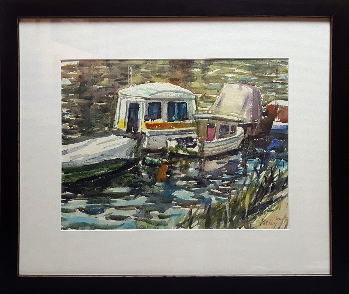2315 - Boats at Sunset by Llewellyn Petley-Jones (1908-1986) 
