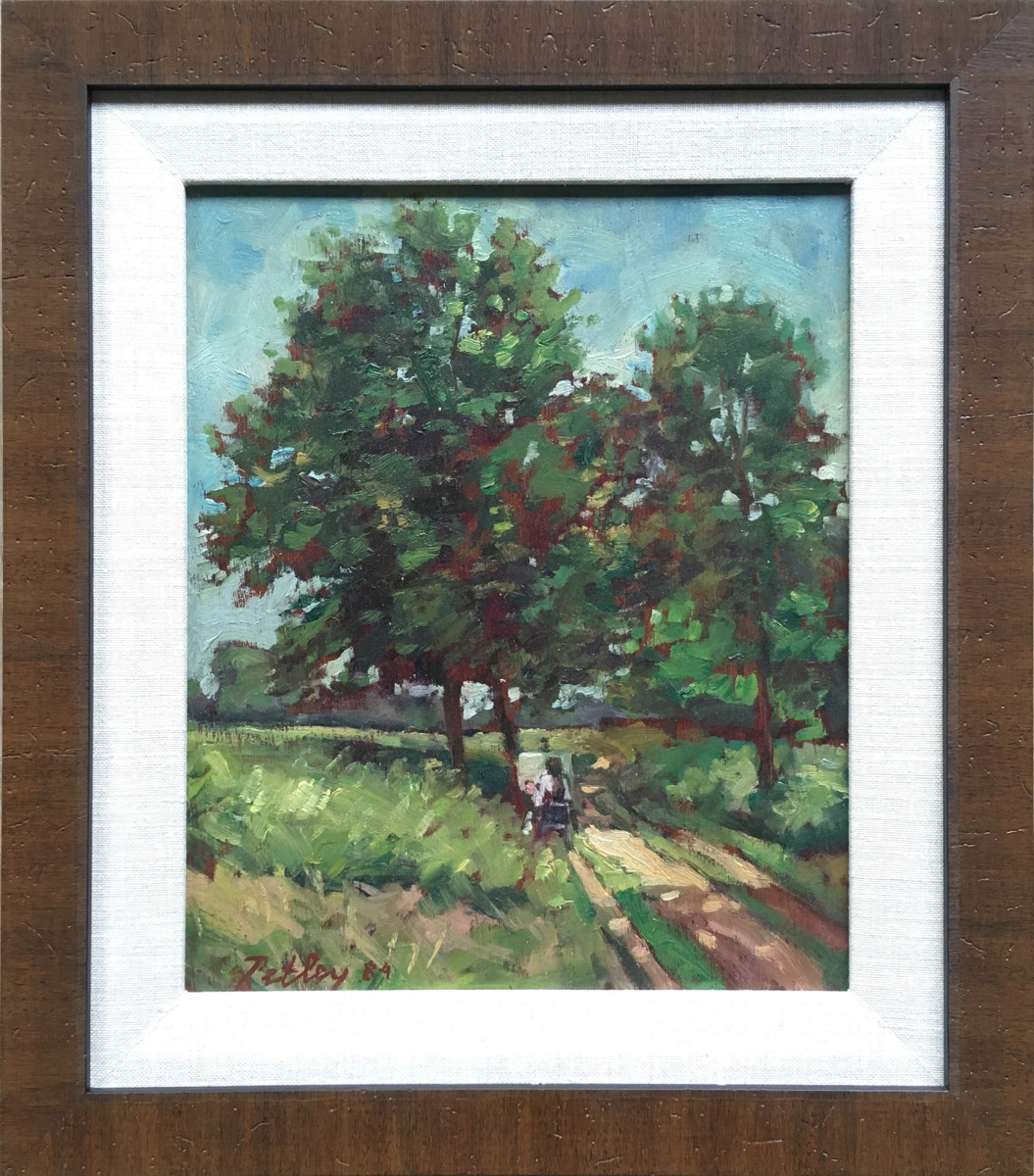 0214 - Bridgette Painting - Richmond Park by Llewellyn Petley-Jones (1908-1986) 