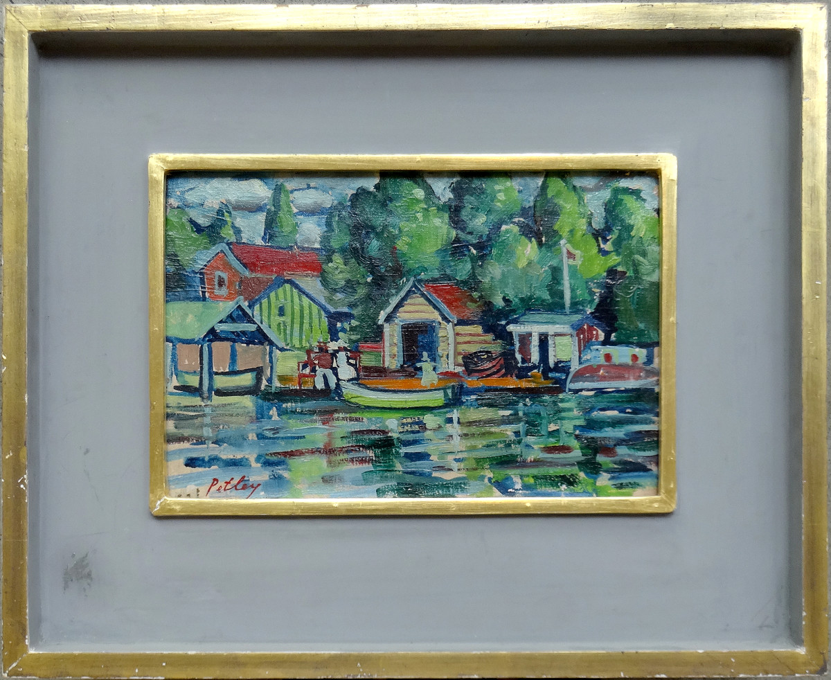 0217 - Cottages on the Lake by Llewellyn Petley-Jones (1908-1986) 
