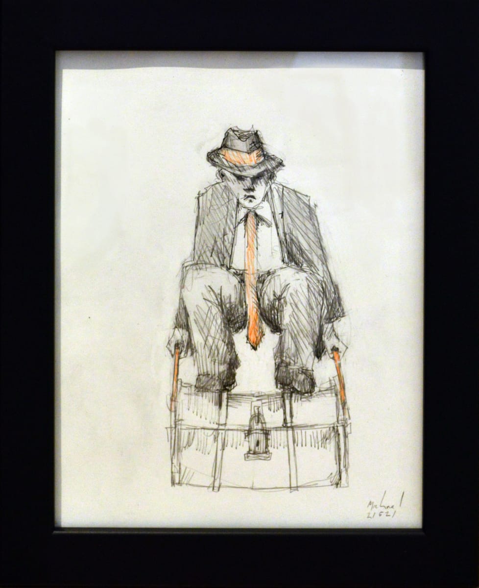 3152 - A Hero Goes on a Journey - Drawing by Michael Hermesh 