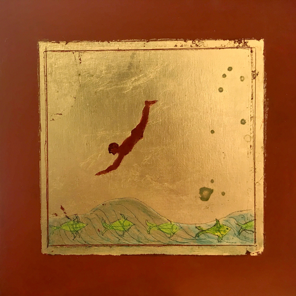 Dayglow Fish  (From a Tomb Painting) by Marie H Becker 