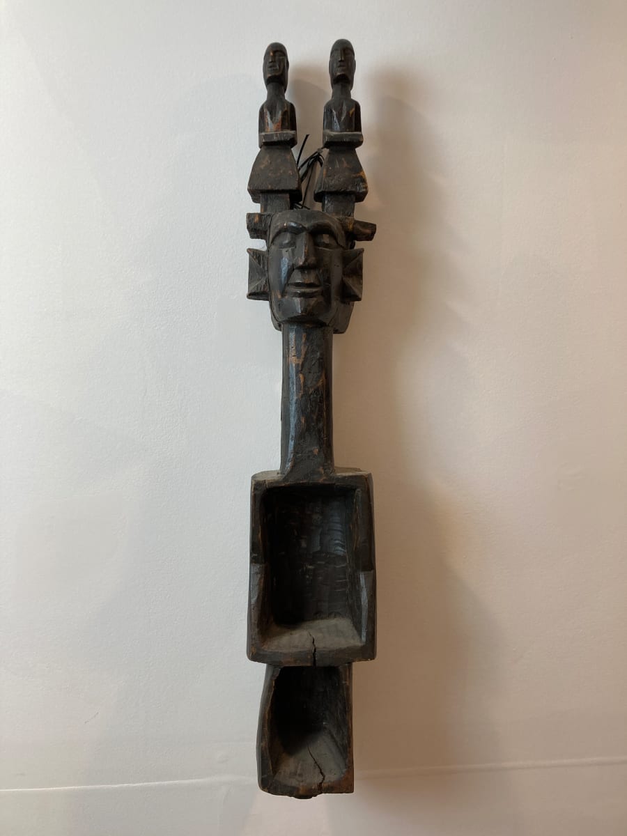 5177 - Antique African Instrument with Carvings 