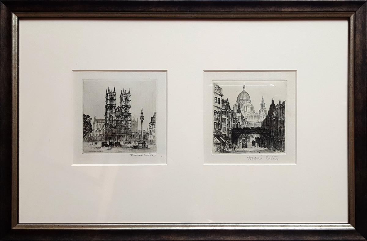 2966 - Cathedral x2 by Maria Hampshire Eaton (c1860-c1940) 