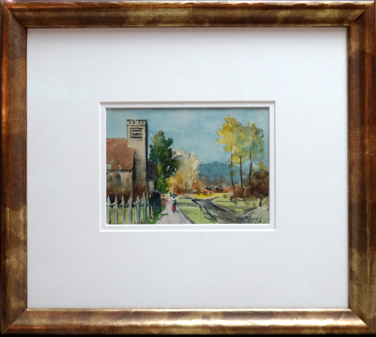 2328 - Evening in Walterdale, Edmonton by Llewellyn Petley-Jones (1908-1986) 