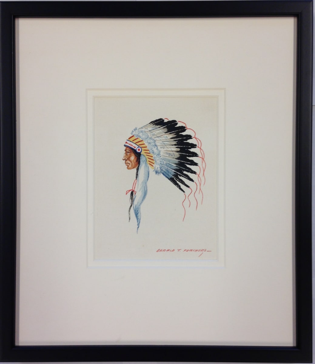 Portrait of a Chief by Gerald T.  Feathers (1925 - 1975) 