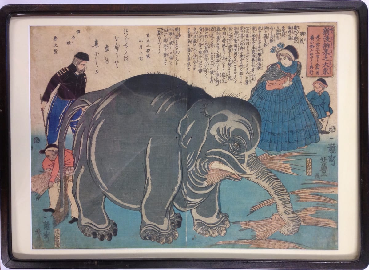 2163 - Diptych of Elephant by Yoshitoyo 