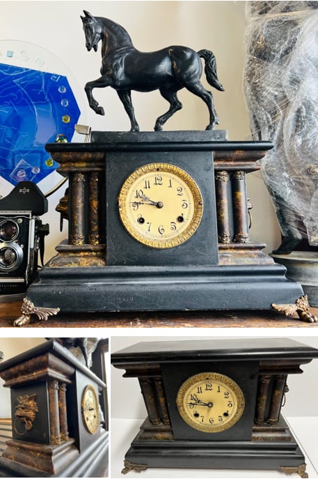 4125 - Clock with Horse 