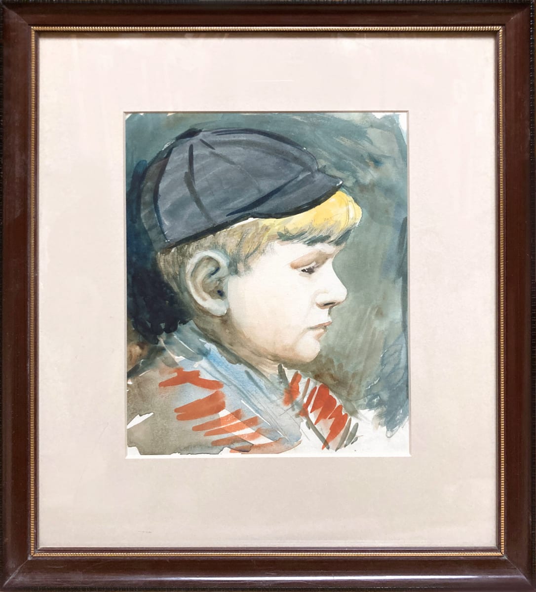 2421 - Portrait of a young boy by Llewellyn Petley-Jones (1908-1986) 