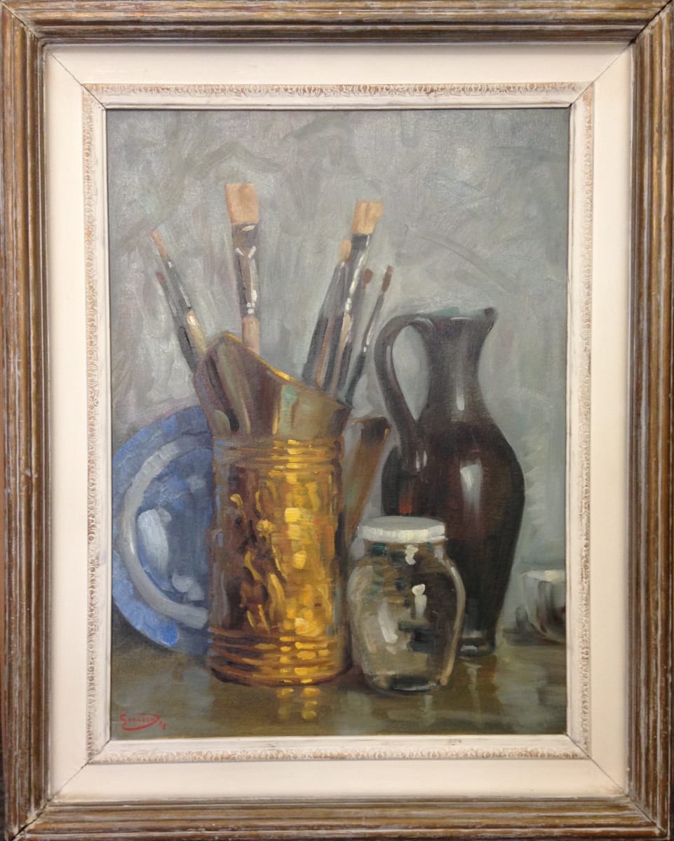 2688 - Paintbrushes And Vase 