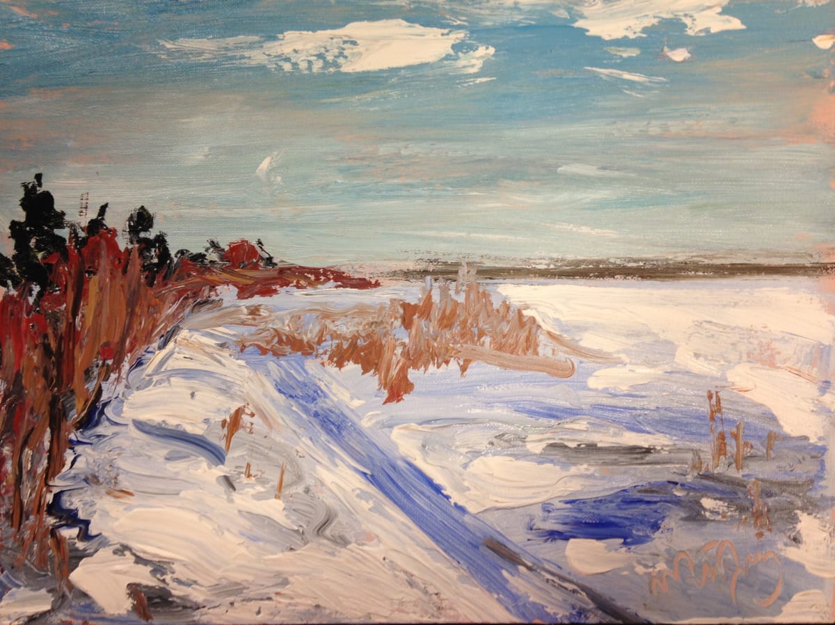 1223 - Edge of Lake, Winter - Cooking Lake by Matt Petley-Jones 