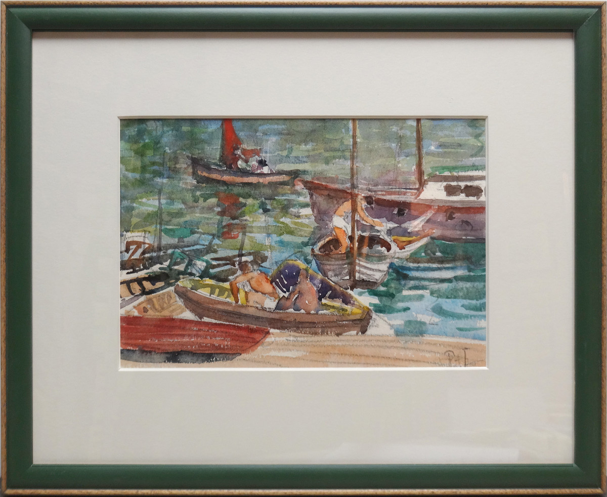 2337 - Men in Sailboats by Llewellyn Petley-Jones (1908-1986) 