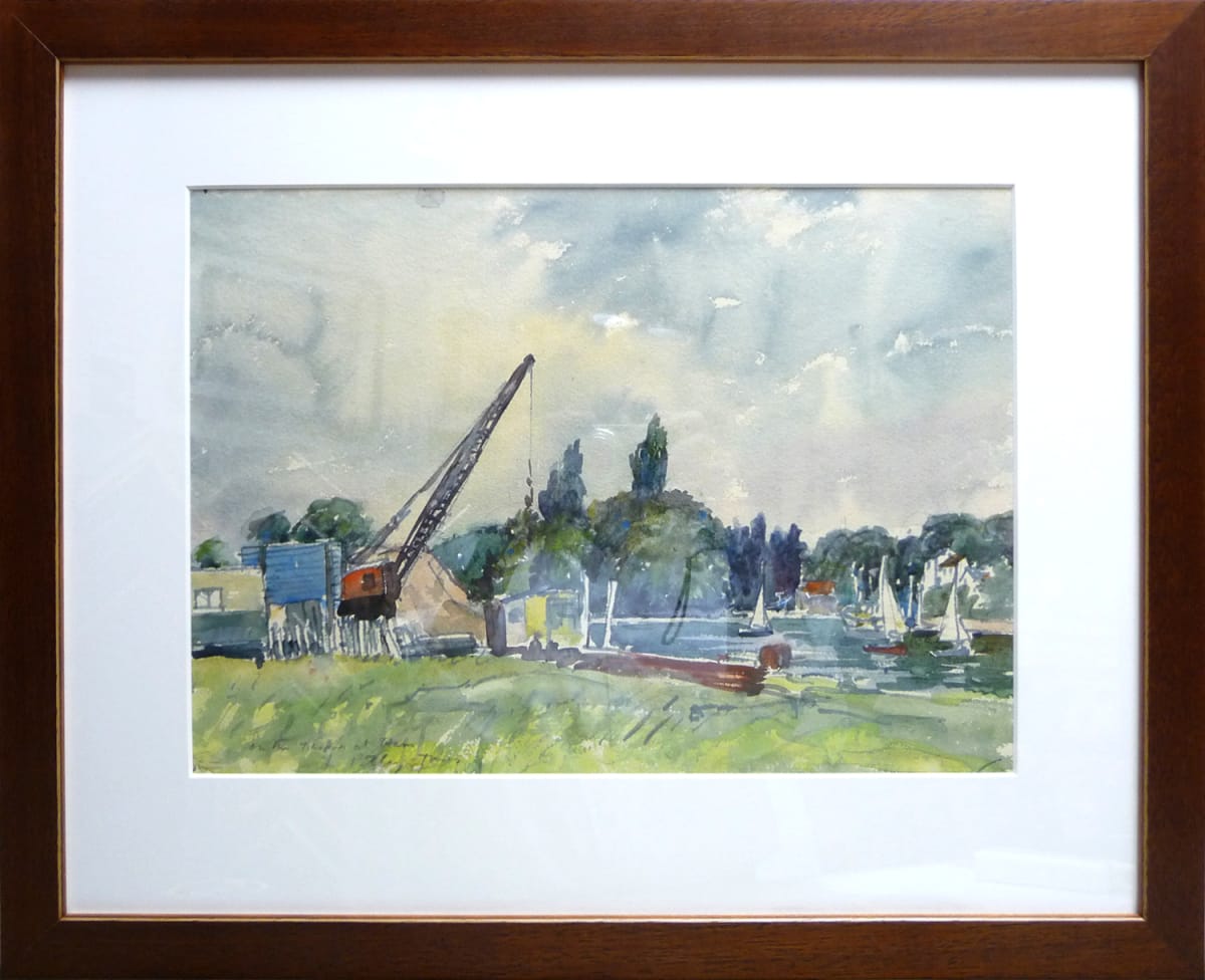 3091 - On the Thames at Ham by Llewellyn Petley-Jones (1908-1986) 