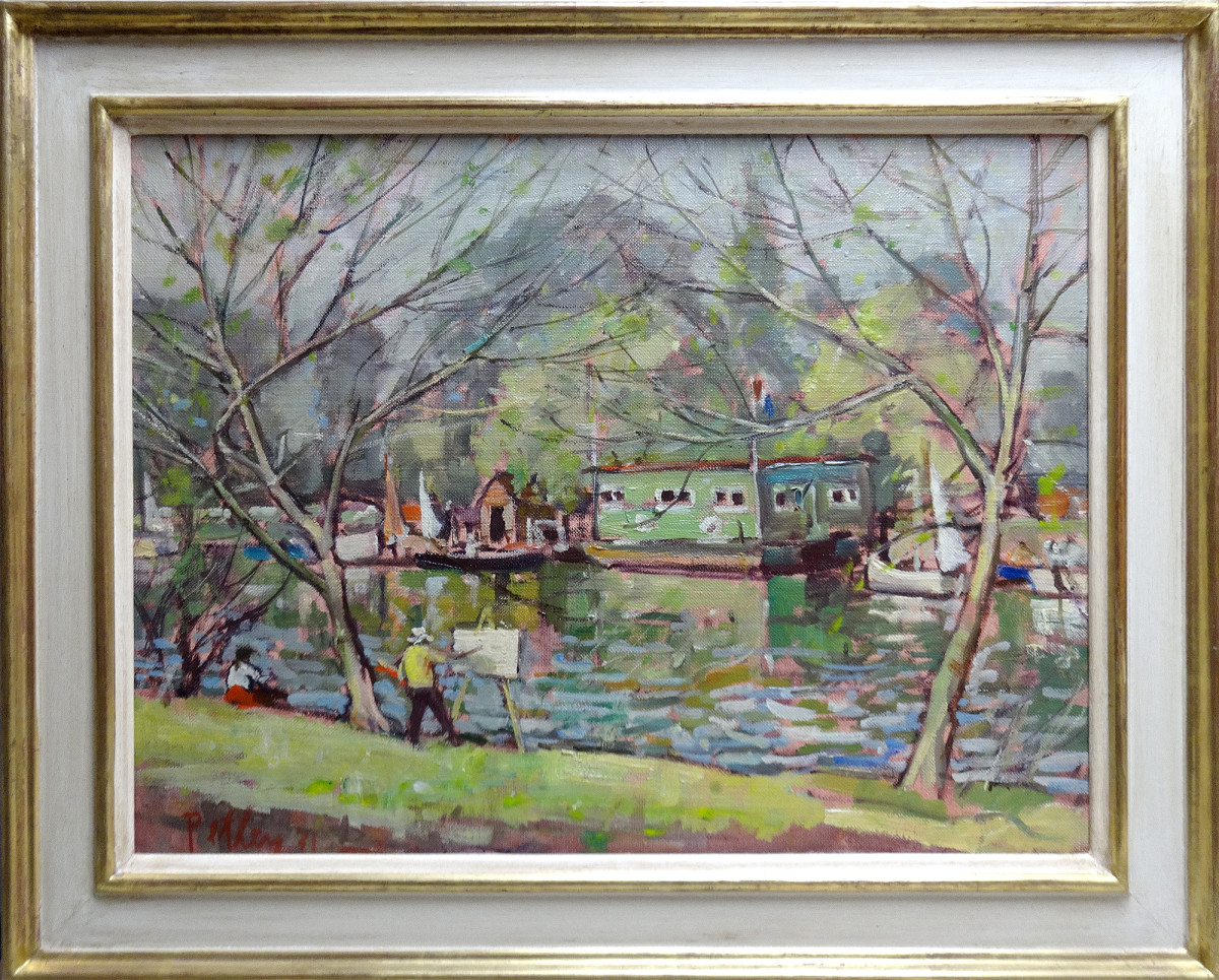 0235 - Painting by the River by Llewellyn Petley-Jones (1908-1986) 