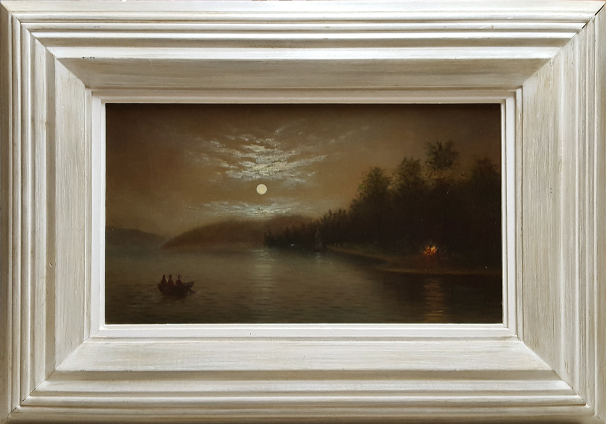 0152 - Indian Encampment by Hudson River School Unknown 
