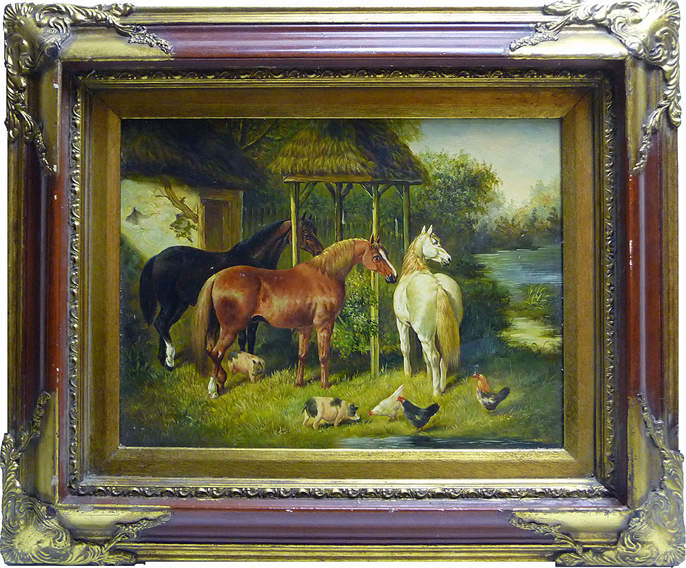 0039 - Farm Scene, Horses 