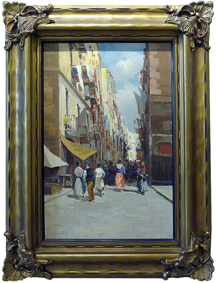 0043 - Street scene by Giuseppe Gennaro (1855-?) 