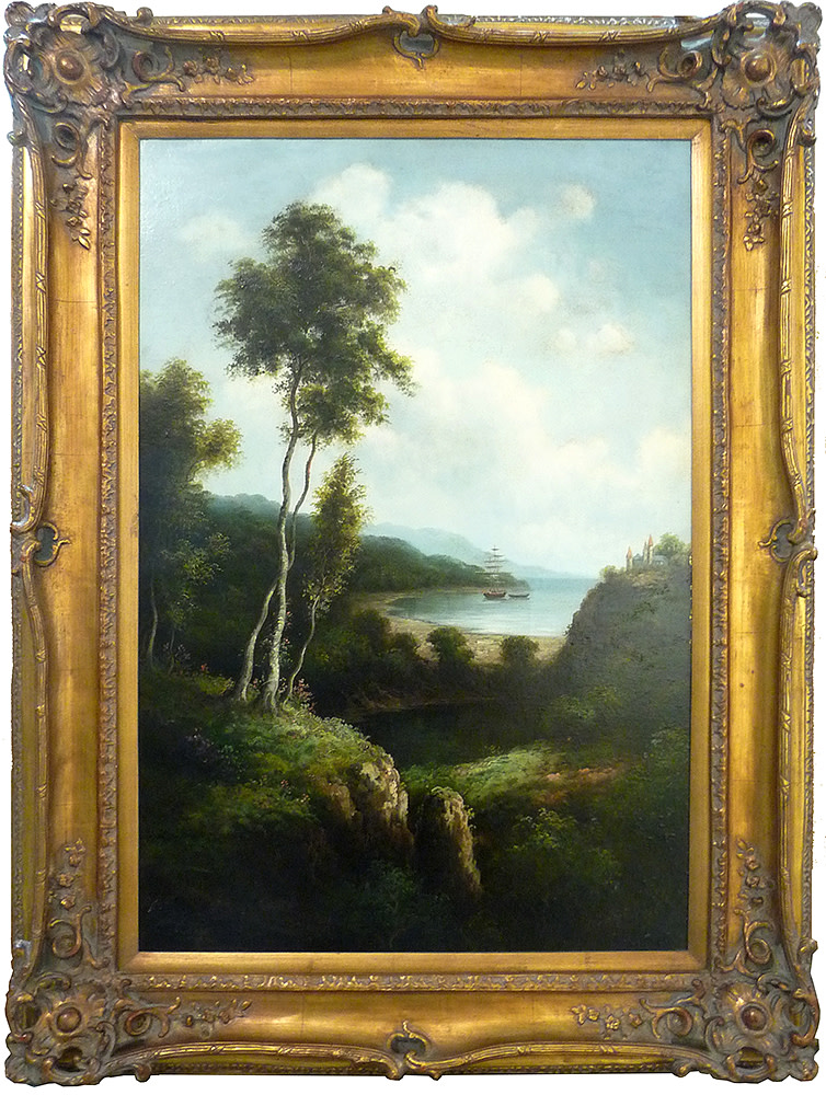 0066 - Landscape with Tall Ship and Castle 