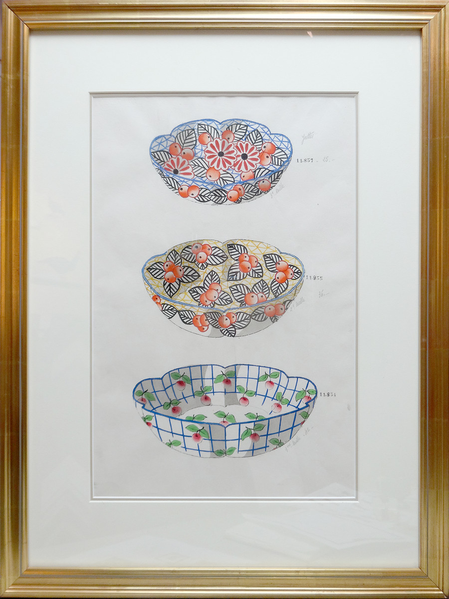 2121 - Porcelain Bowl Design by Louis Comfort Tiffany Design 