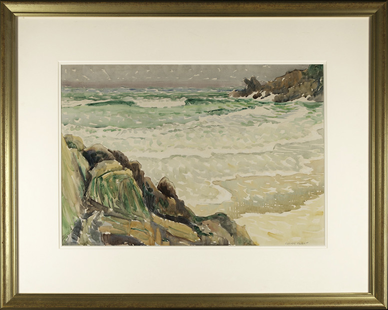 2705 - Beach Seascape by Claude Flight (1881-1955) 
