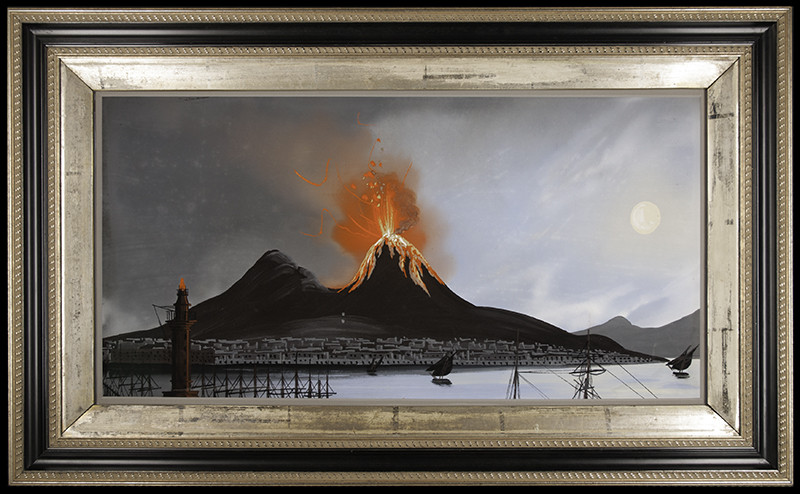 2050 - Mount Vesuvius gouache 