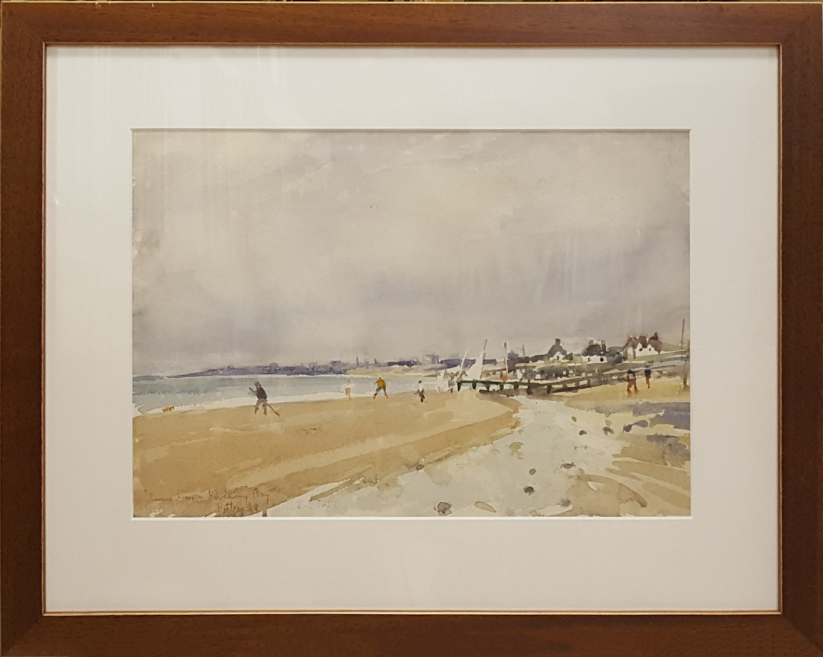 2419 - Rainy Days Pevensey Bay by Llewellyn Petley-Jones (1908-1986) 
