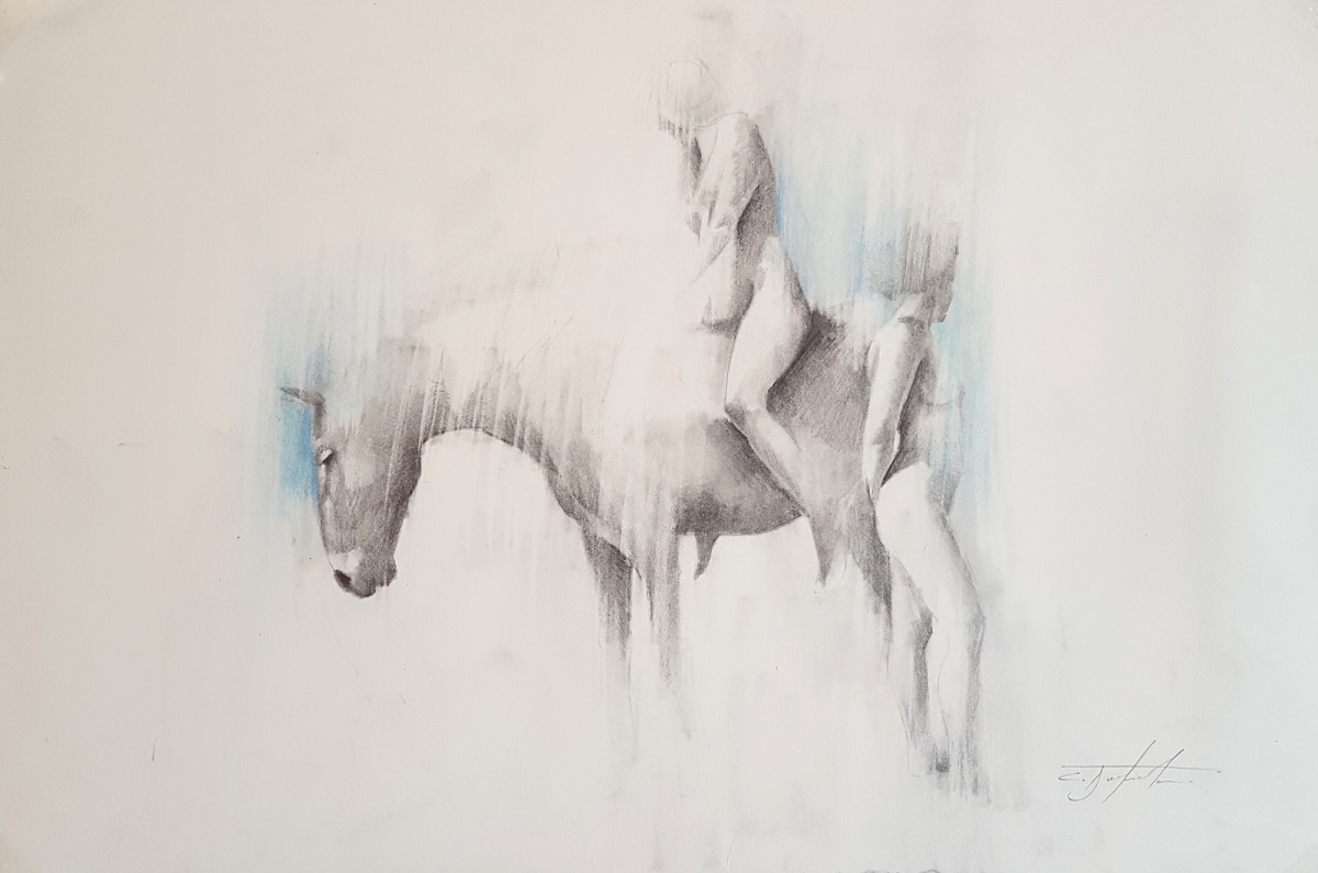 Rider on Horseback by Carl  White 