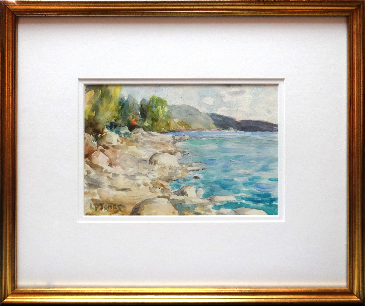 2352 - Sketch at Evening on the Shore, Saskatchewan River by Llewellyn Petley-Jones (1908-1986) 